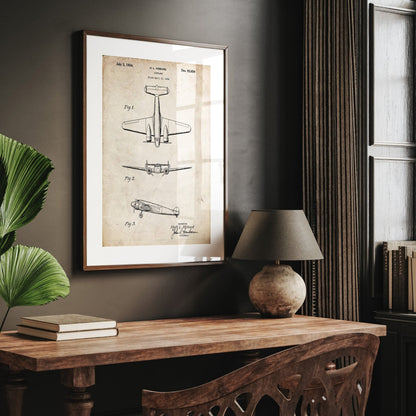 Electra Airplane Patent Print - Magic Posters