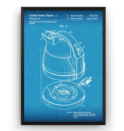 Electric Kettle 1997 Patent Print - Magic Posters