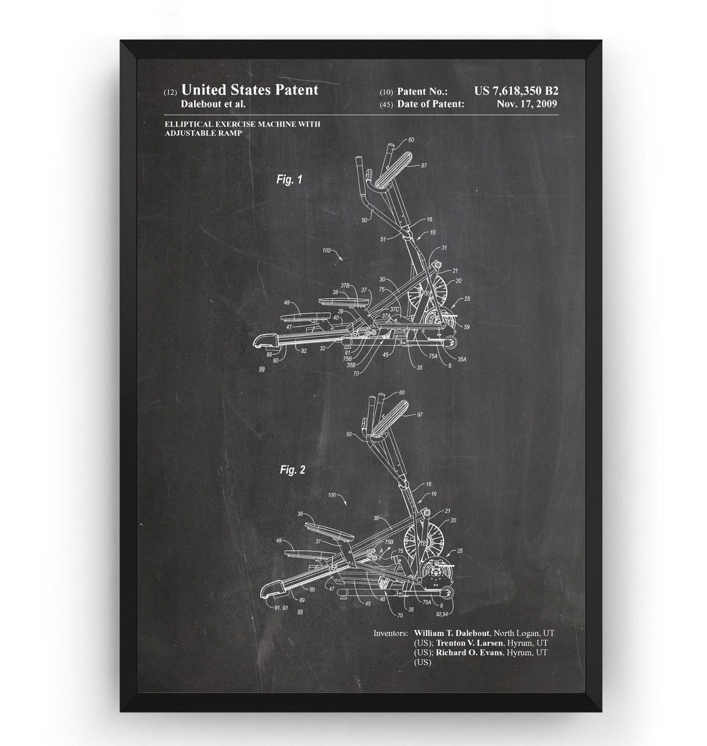 Elliptical Exercise Machine 2009 Patent Print - Magic Posters