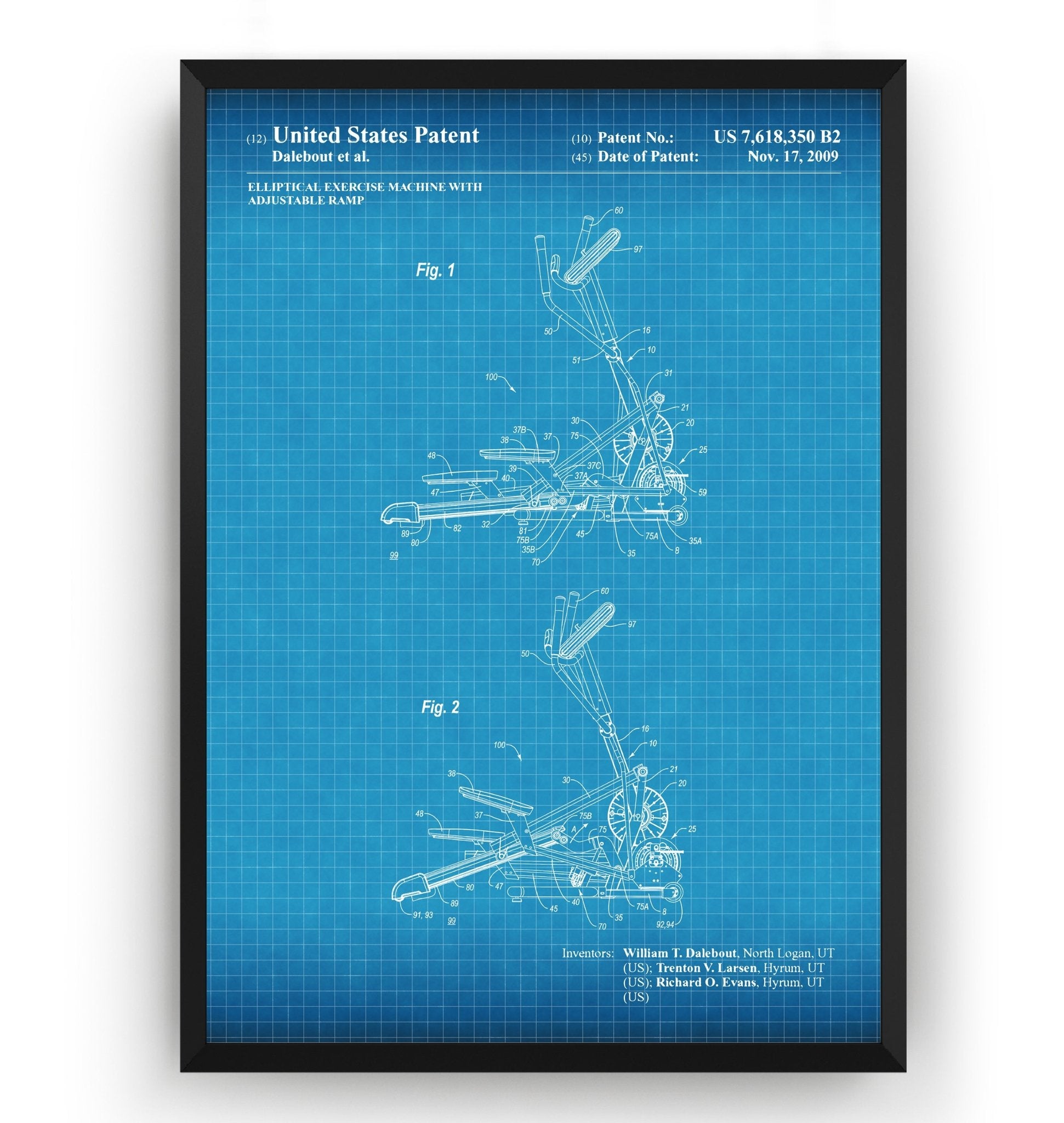 Elliptical Exercise Machine 2009 Patent Print - Magic Posters