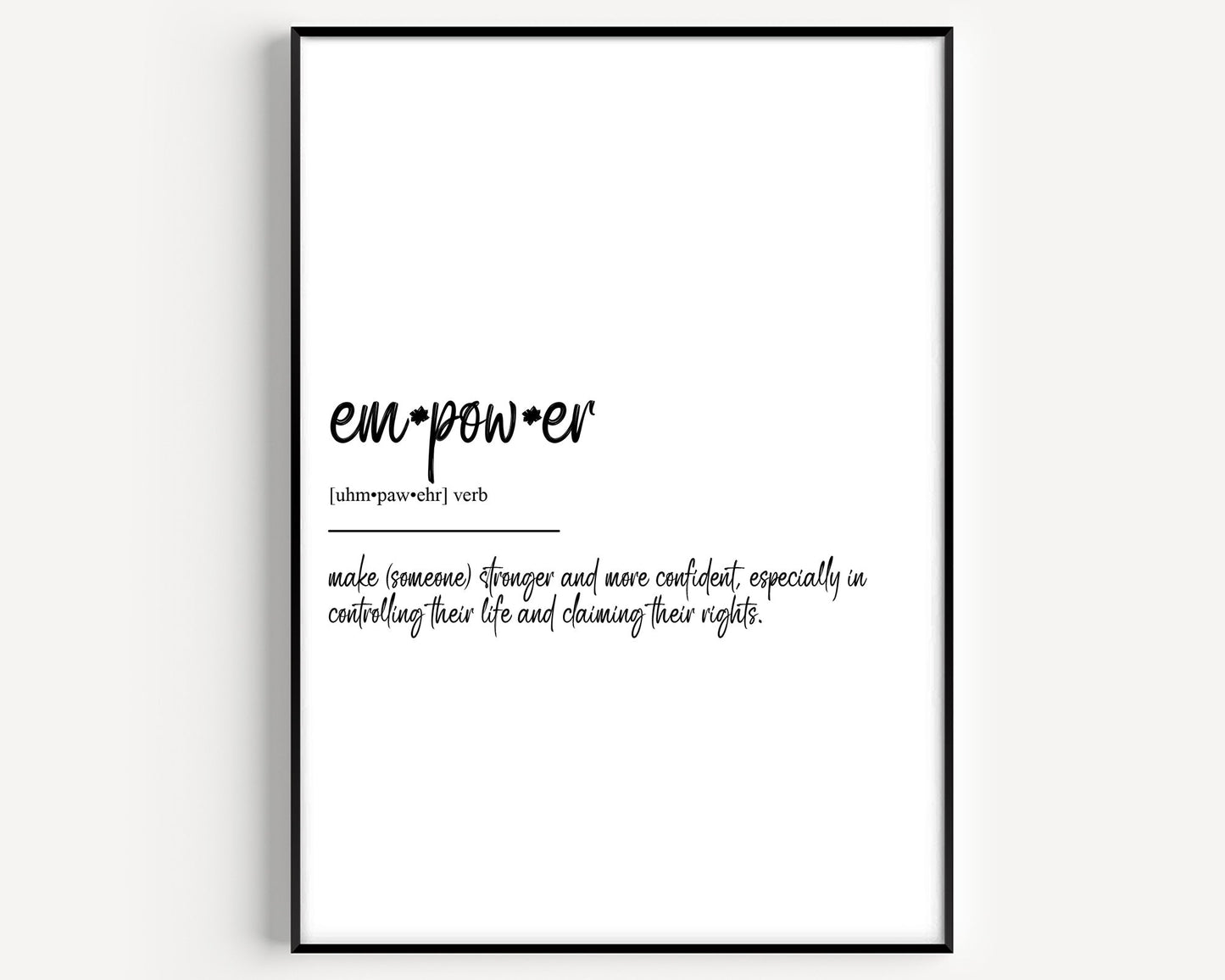 Empower Definition Print - Magic Posters