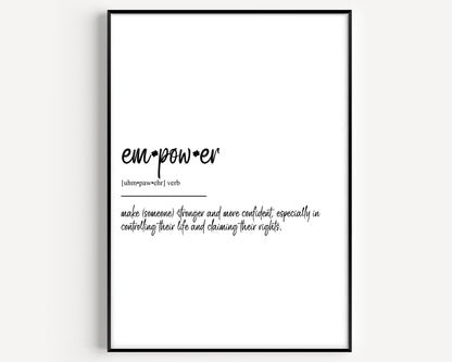 Empower Definition Print - Magic Posters