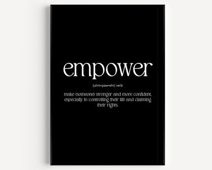 Empower Definition Print - Magic Posters