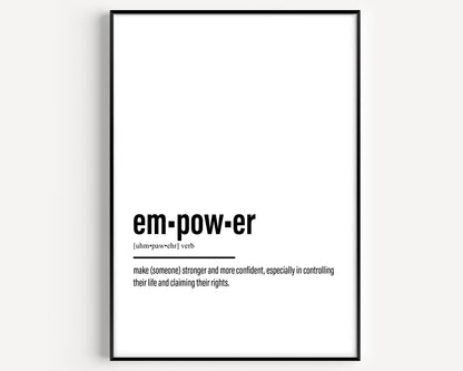 Empower Definition Print - Magic Posters