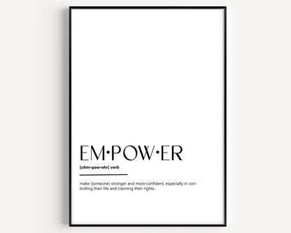 Empower Definition Print - Magic Posters