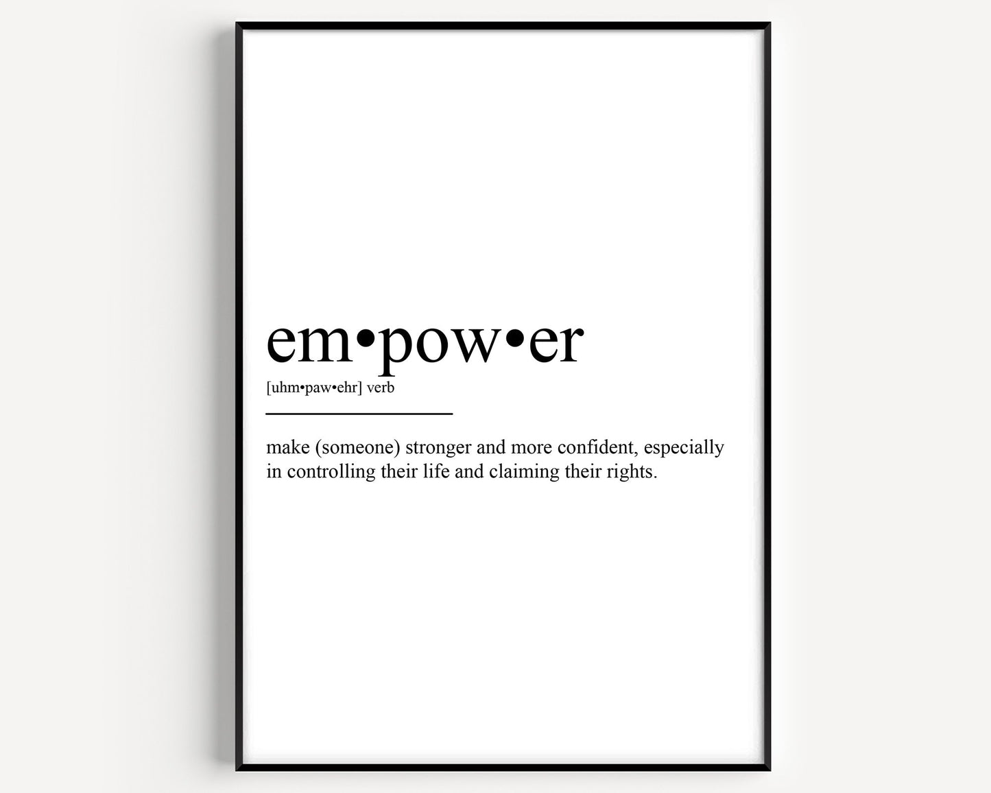 Empower Definition Print - Magic Posters