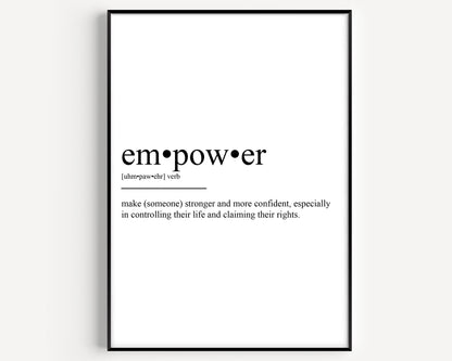 Empower Definition Print - Magic Posters