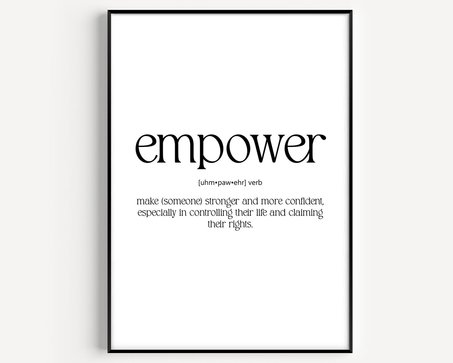 Empower Definition Print - Magic Posters