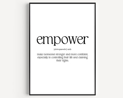 Empower Definition Print - Magic Posters