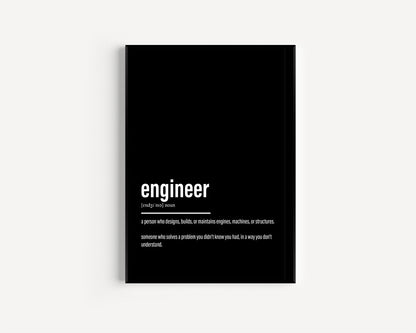 Engineer Definition Print - Magic Posters