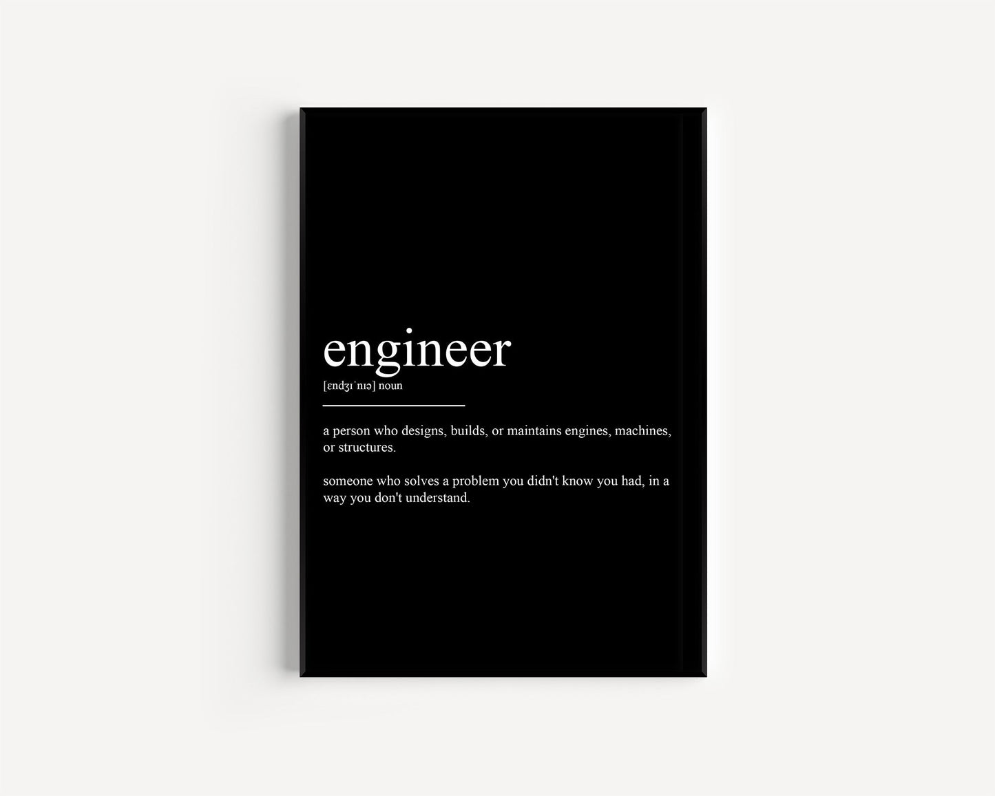 Engineer Definition Print - Magic Posters