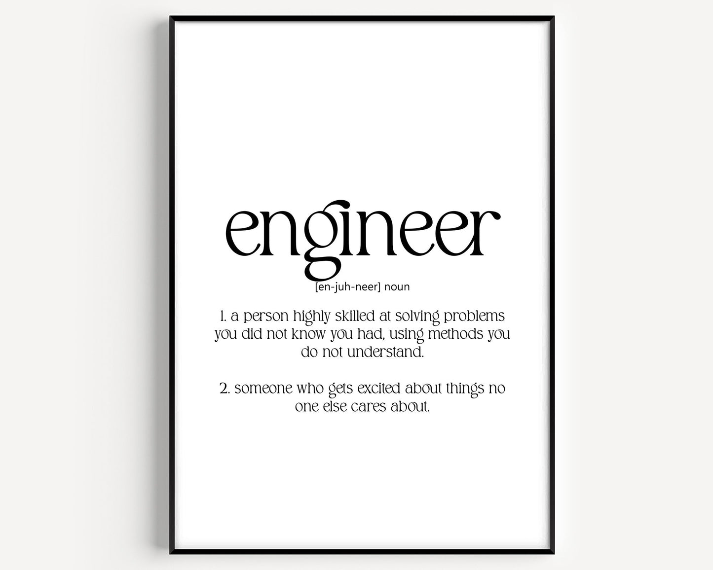 Engineer Definition Print V2 - Magic Posters