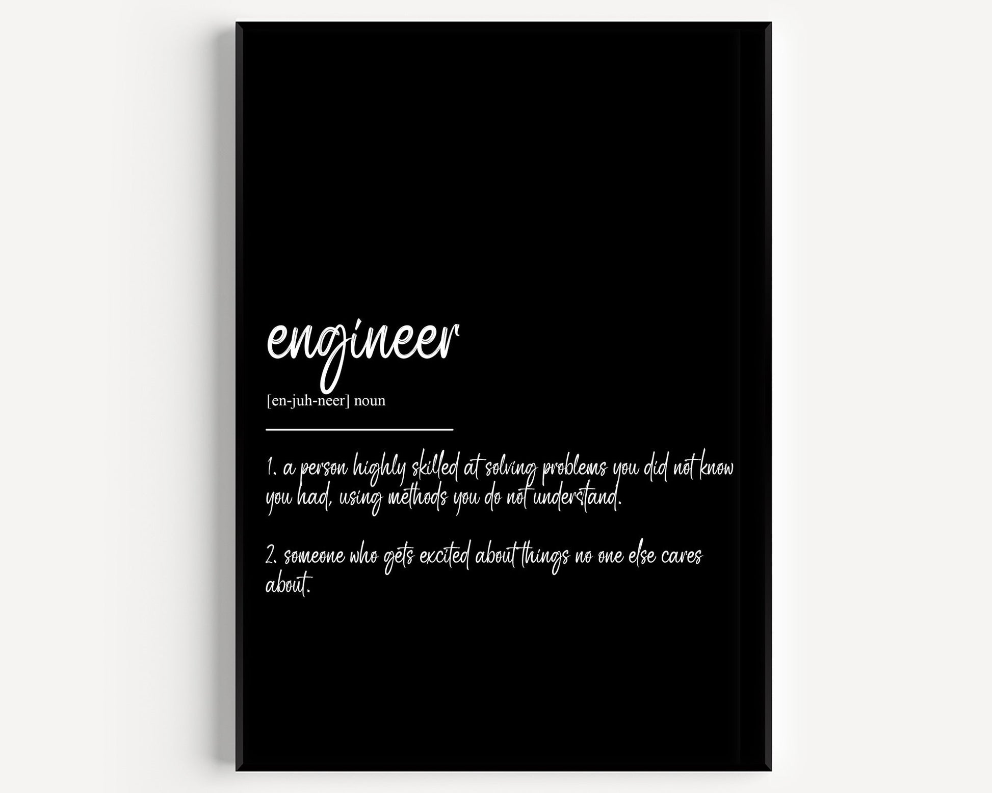 Engineer Definition Print V2 - Magic Posters