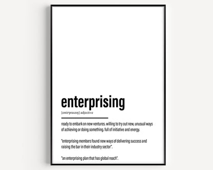 Enterprising Definition Print - Magic Posters