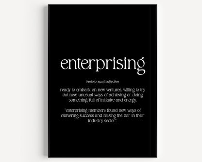 Enterprising Definition Print - Magic Posters