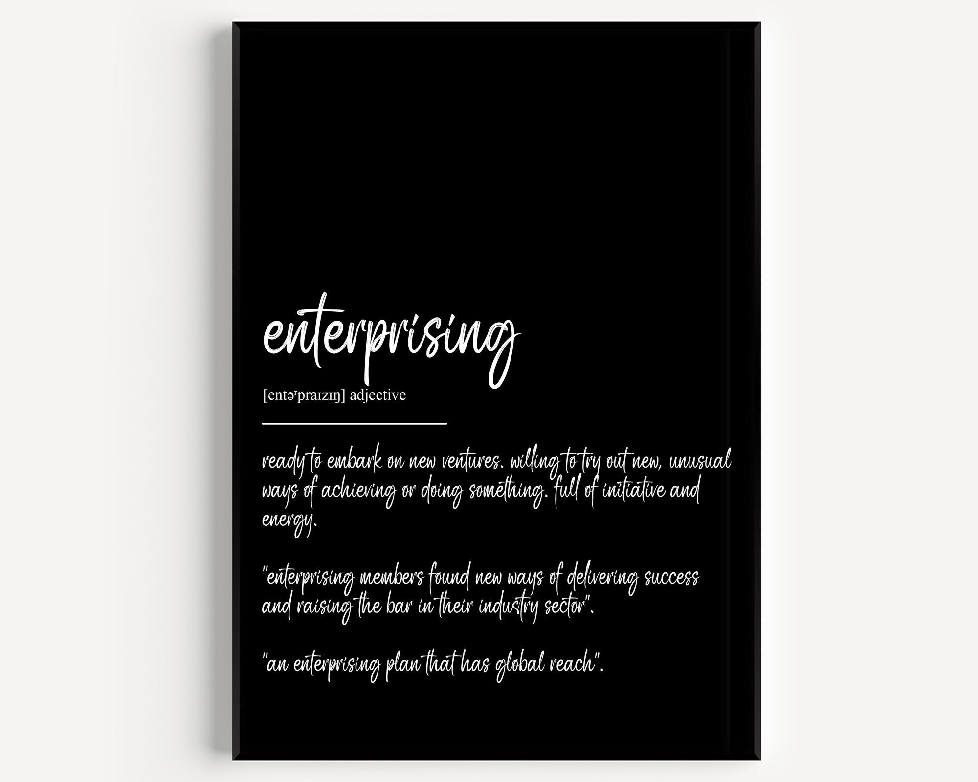 Enterprising Definition Print - Magic Posters