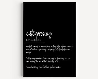 Enterprising Definition Print - Magic Posters