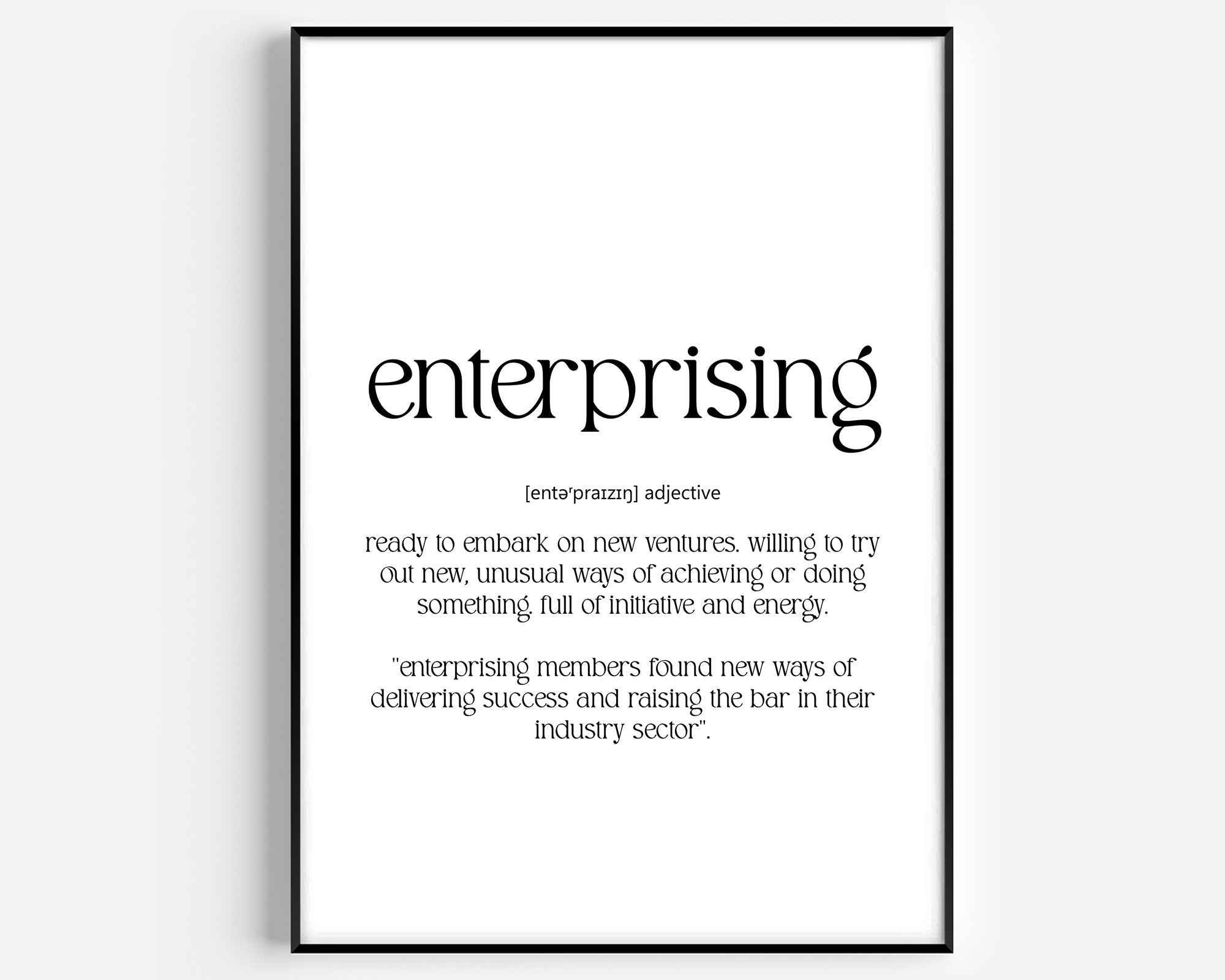 Enterprising Definition Print - Magic Posters