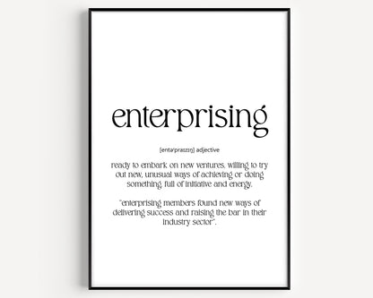 Enterprising Definition Print - Magic Posters