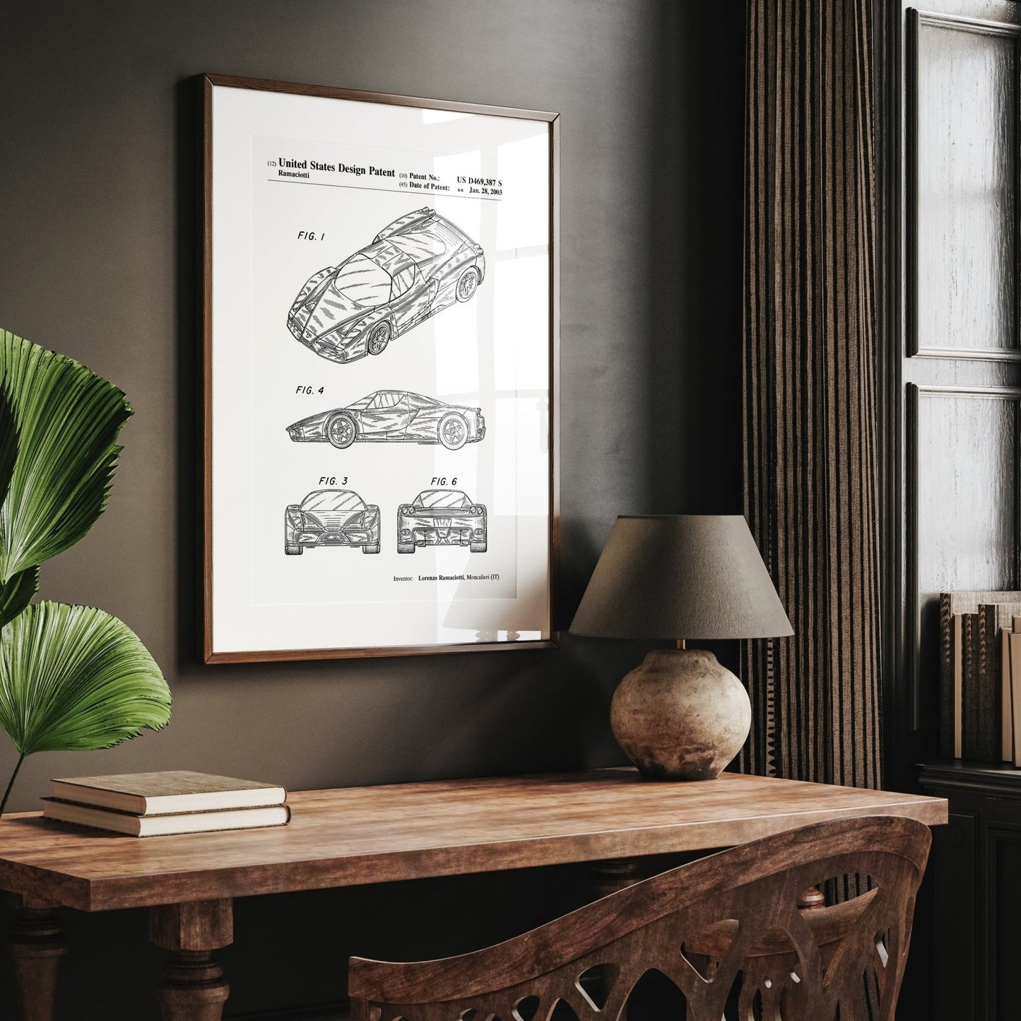 Enzo Ferrari 2003 Patent Print - Magic Posters