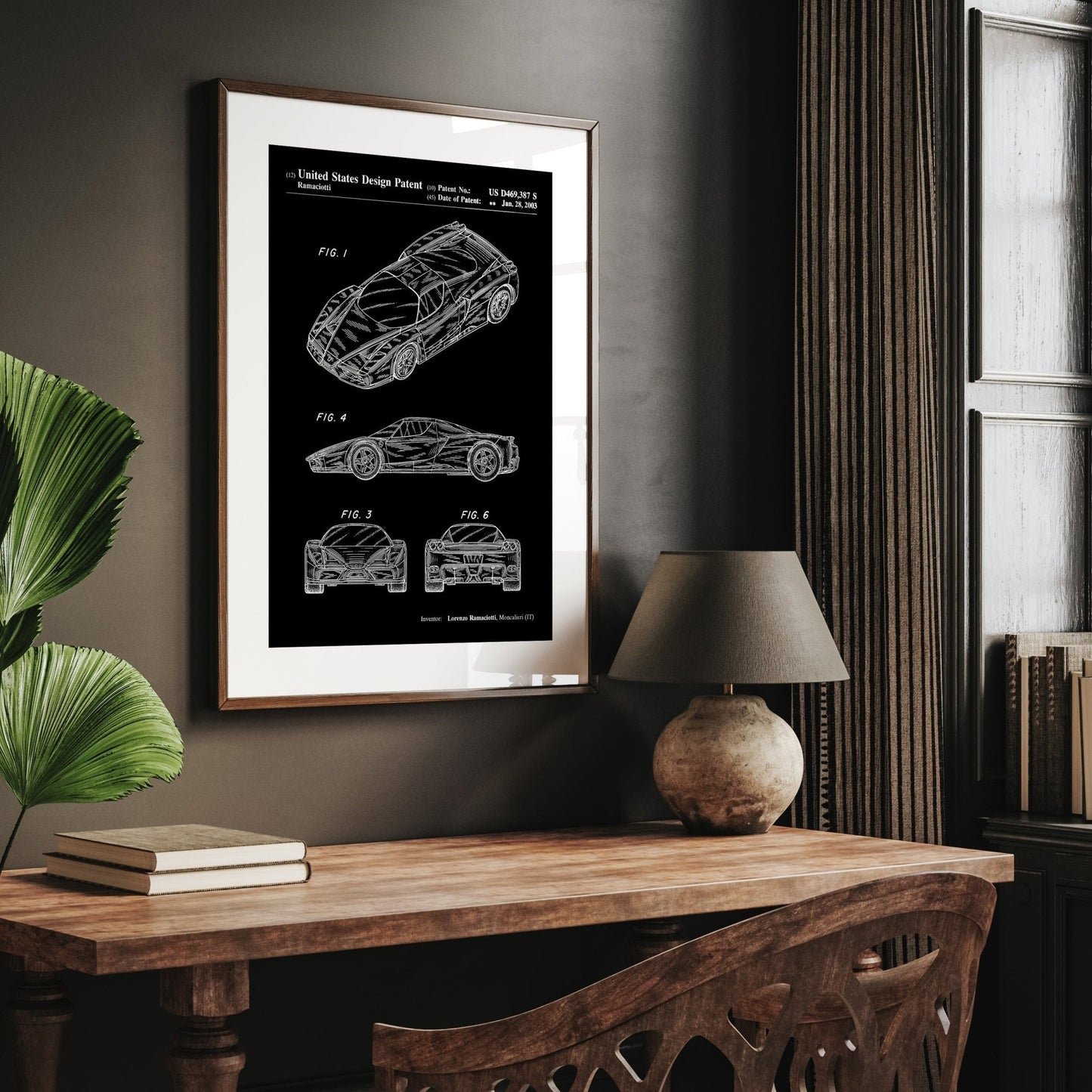 Enzo Ferrari 2003 Patent Print - Magic Posters