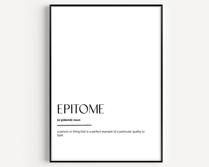 Epitome Definition Print - Magic Posters