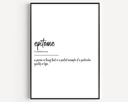 Epitome Definition Print - Magic Posters