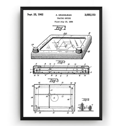 Etch A Sketch 1962 Patent Print - Magic Posters