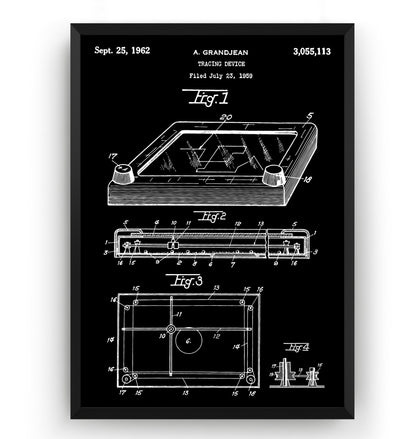 Etch A Sketch 1962 Patent Print - Magic Posters