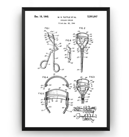 Eyelash Curler 1945 Patent Print - Magic Posters