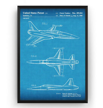 F-20 Tigershark 1986 Patent Print - Magic Posters