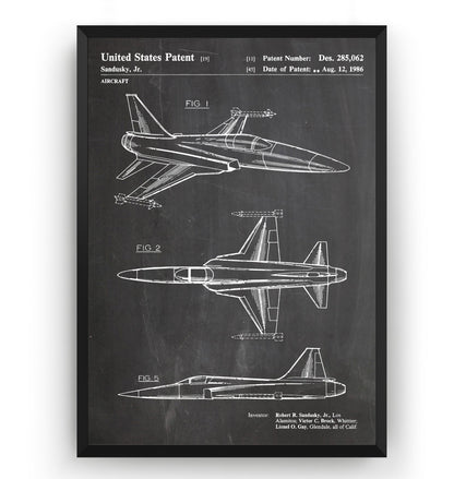 F-20 Tigershark 1986 Patent Print - Magic Posters