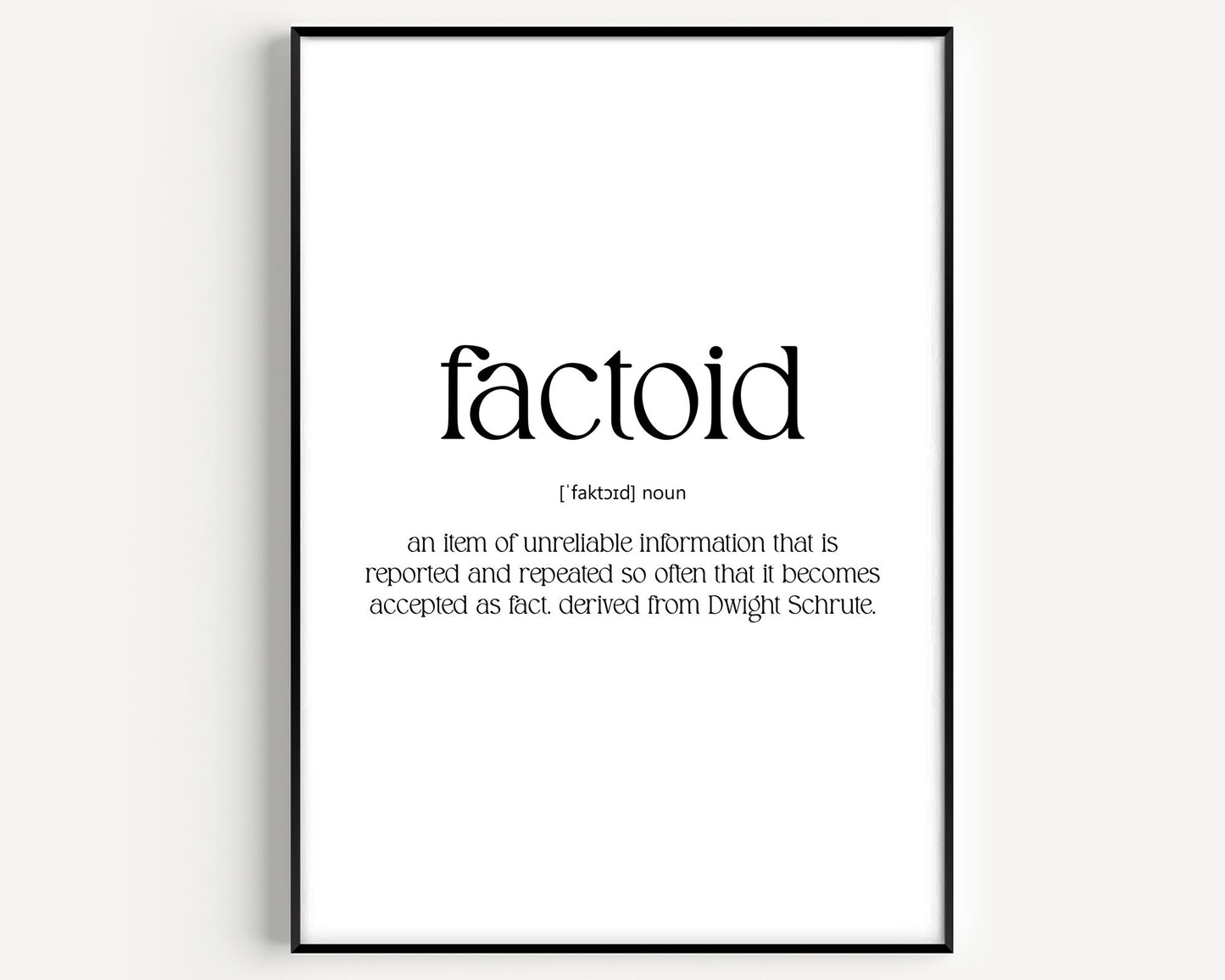 Factoid Definition Print - Magic Posters