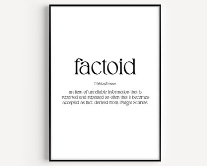 Factoid Definition Print - Magic Posters