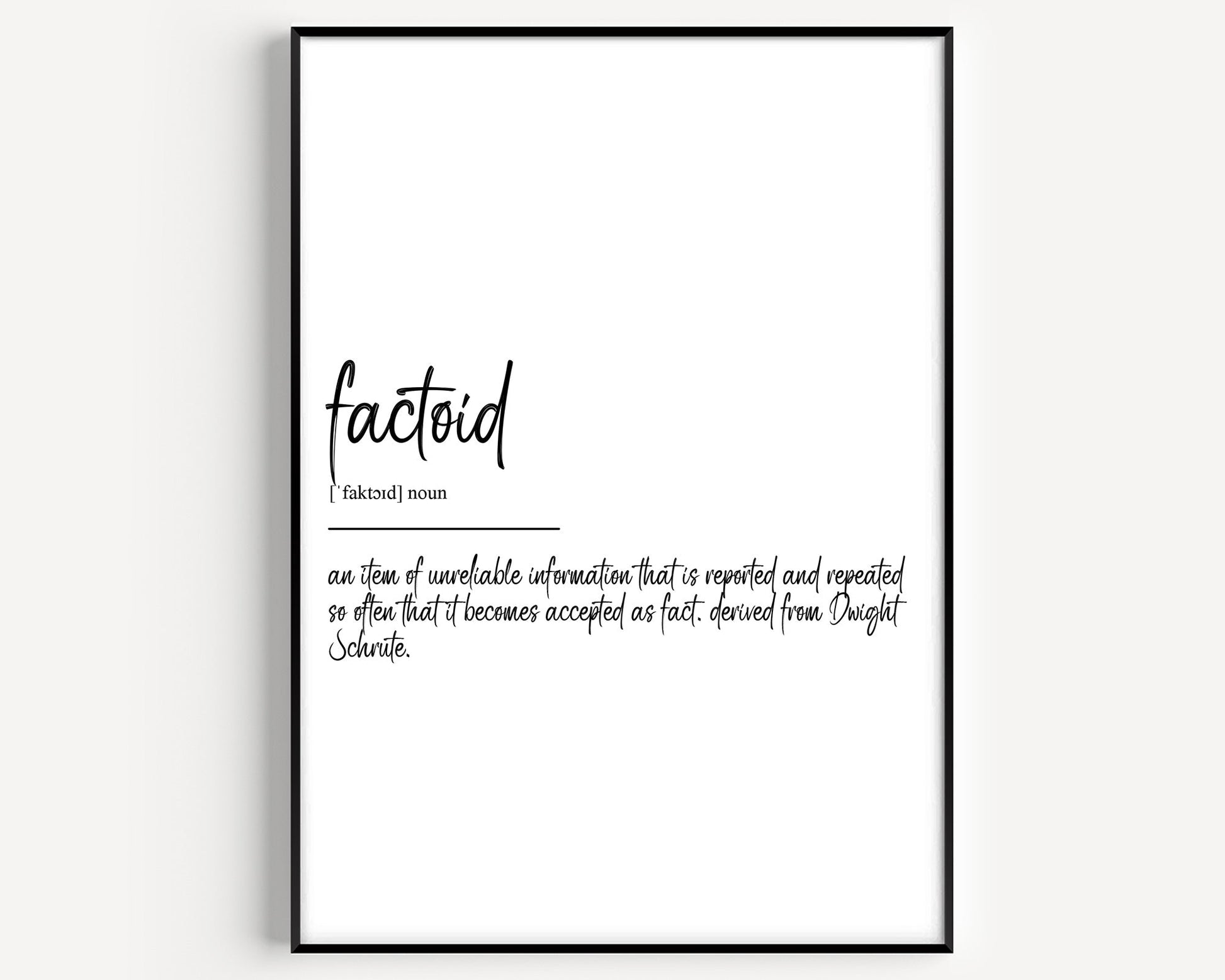 Factoid Definition Print - Magic Posters