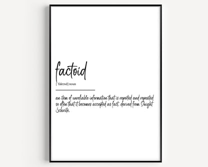 Factoid Definition Print - Magic Posters