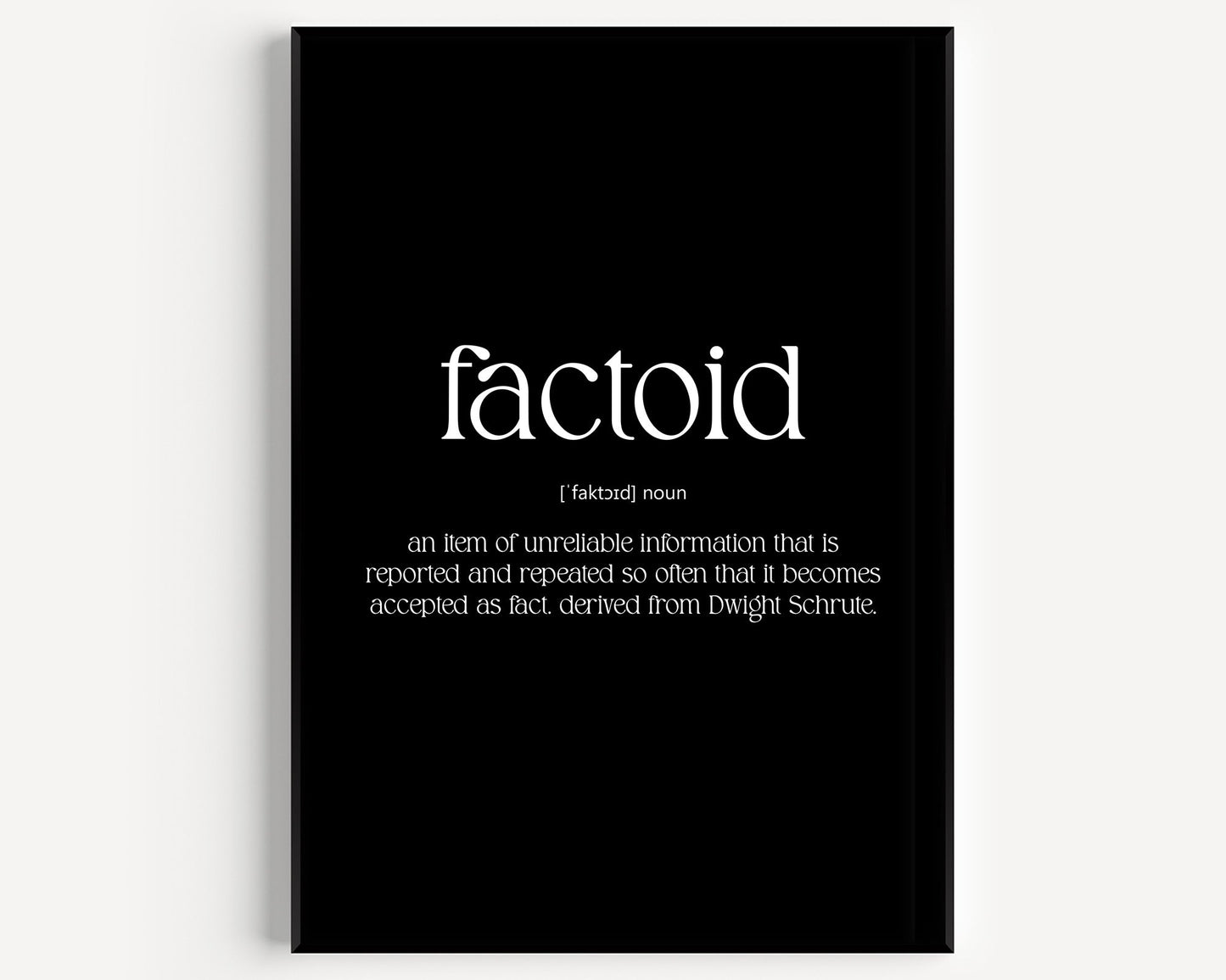 Factoid Definition Print - Magic Posters