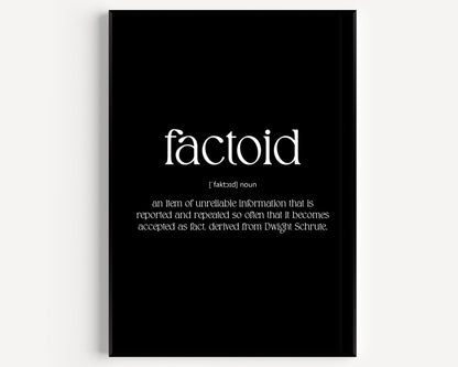 Factoid Definition Print - Magic Posters