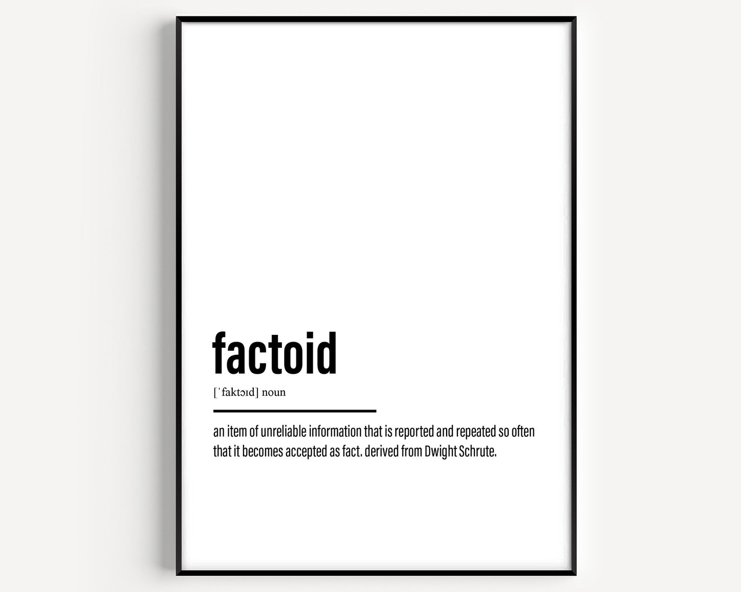 Factoid Definition Print - Magic Posters