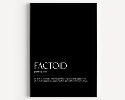 Factoid Definition Print - Magic Posters