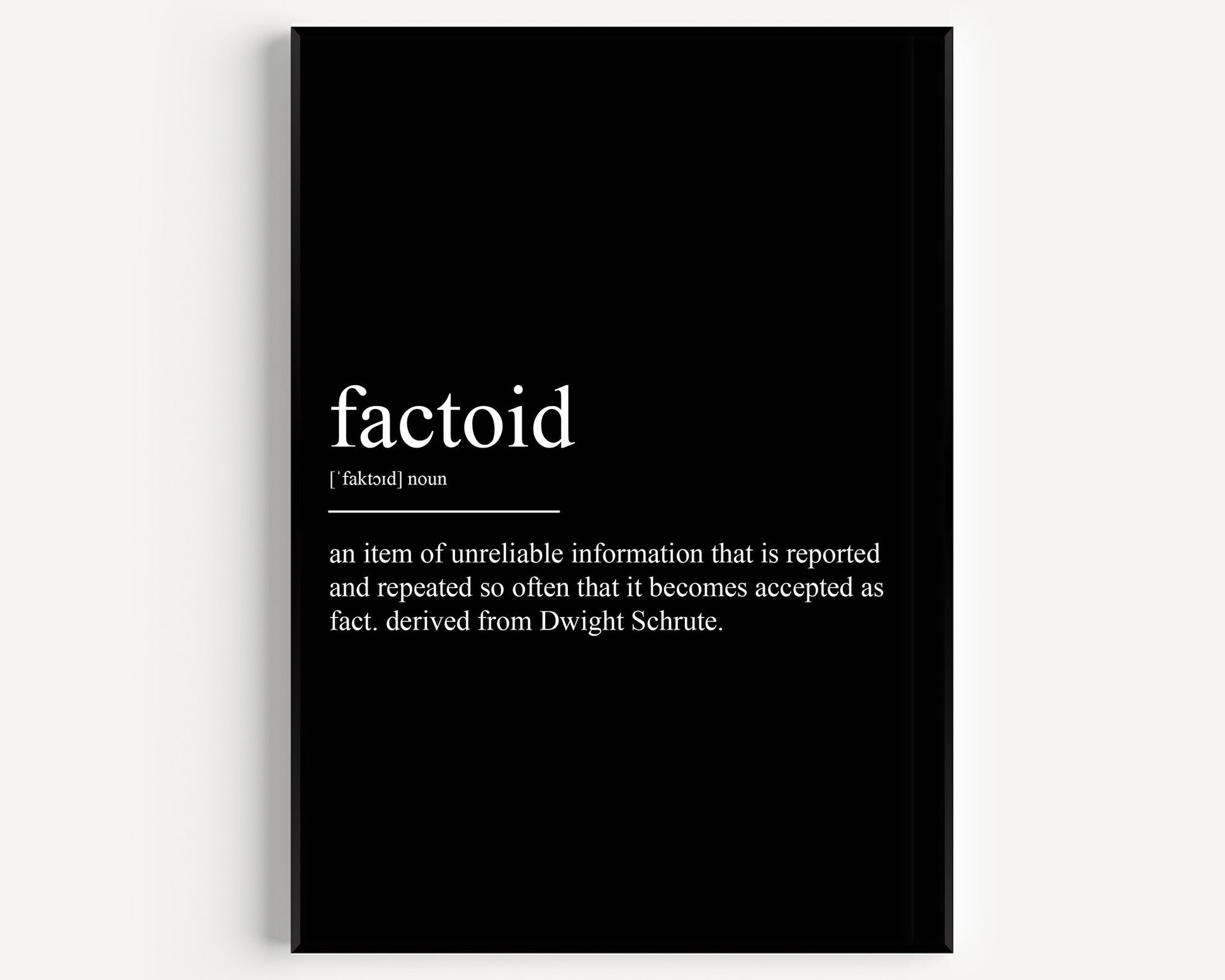 Factoid Definition Print - Magic Posters