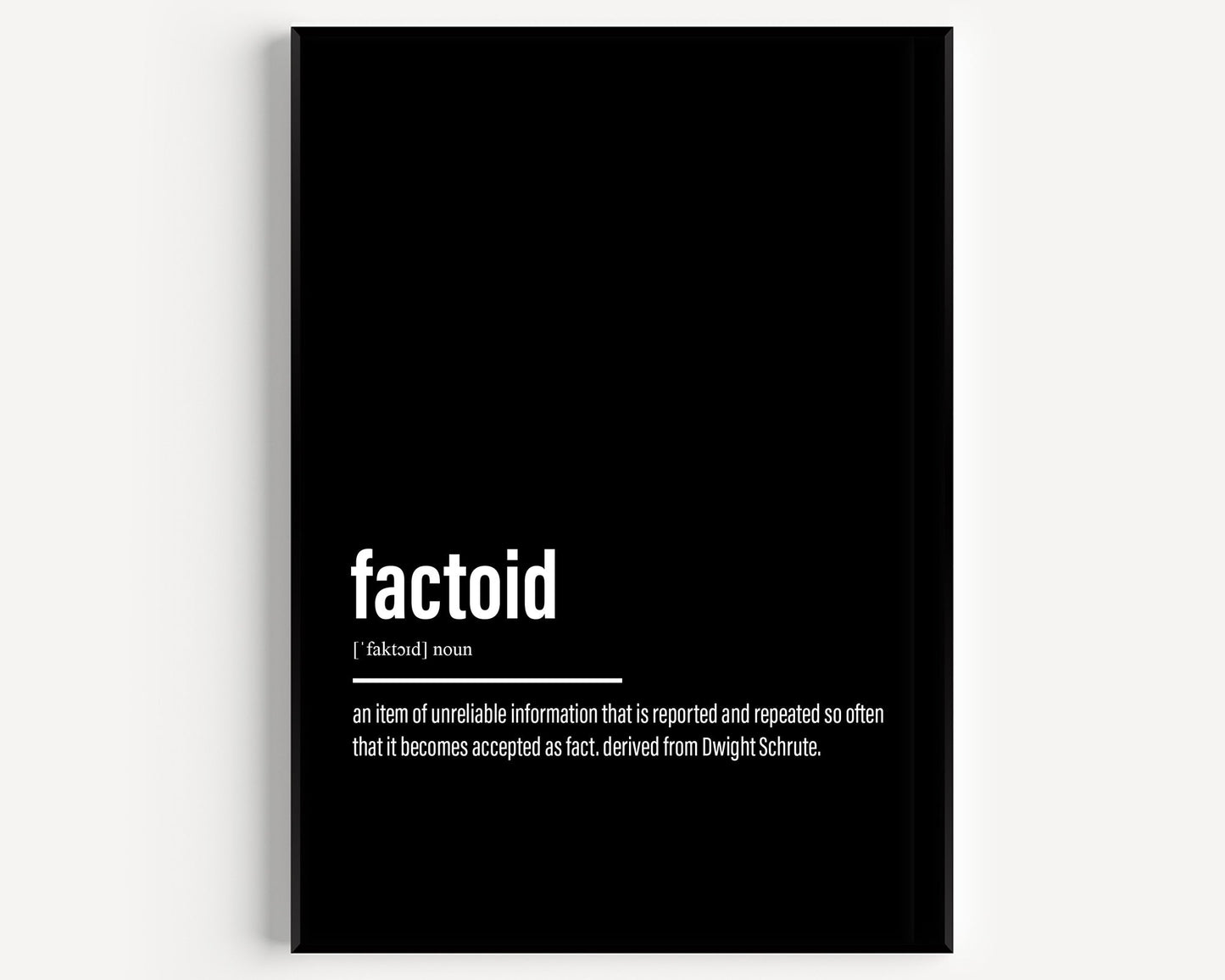 Factoid Definition Print - Magic Posters