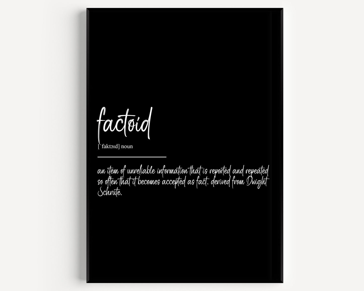 Factoid Definition Print - Magic Posters