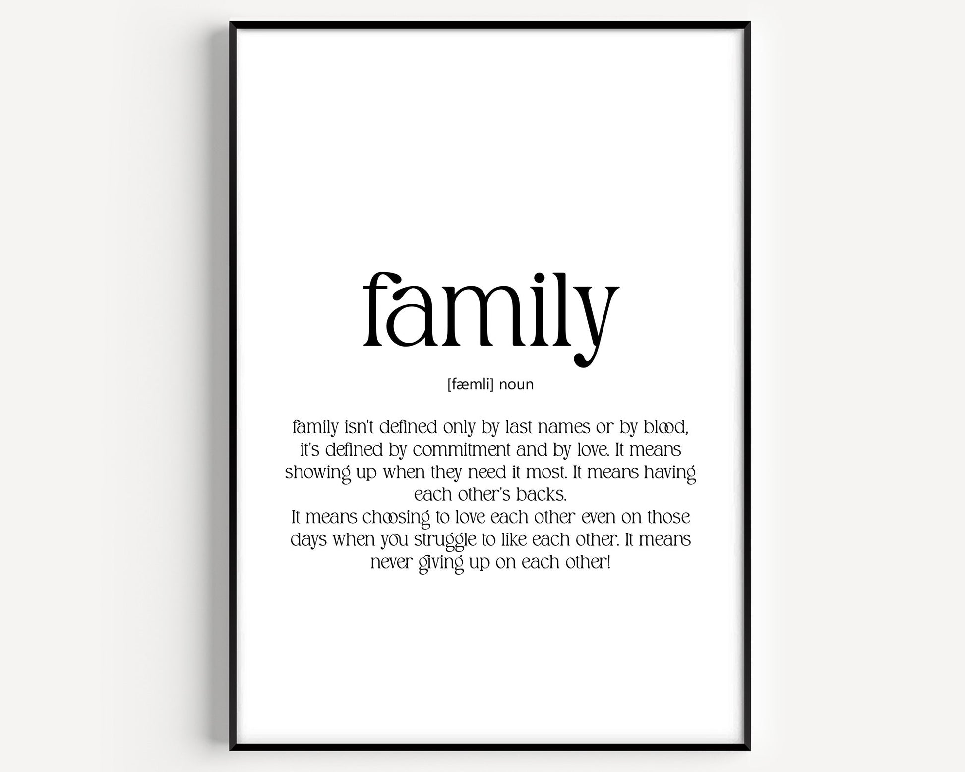 Family Definition Print V2 - Magic Posters