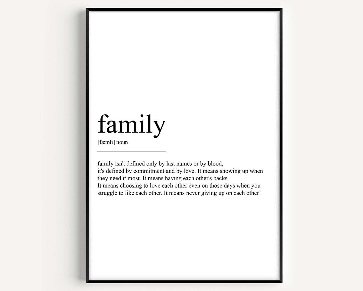 Family Definition Print V2 - Magic Posters