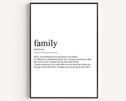 Family Definition Print V2 - Magic Posters