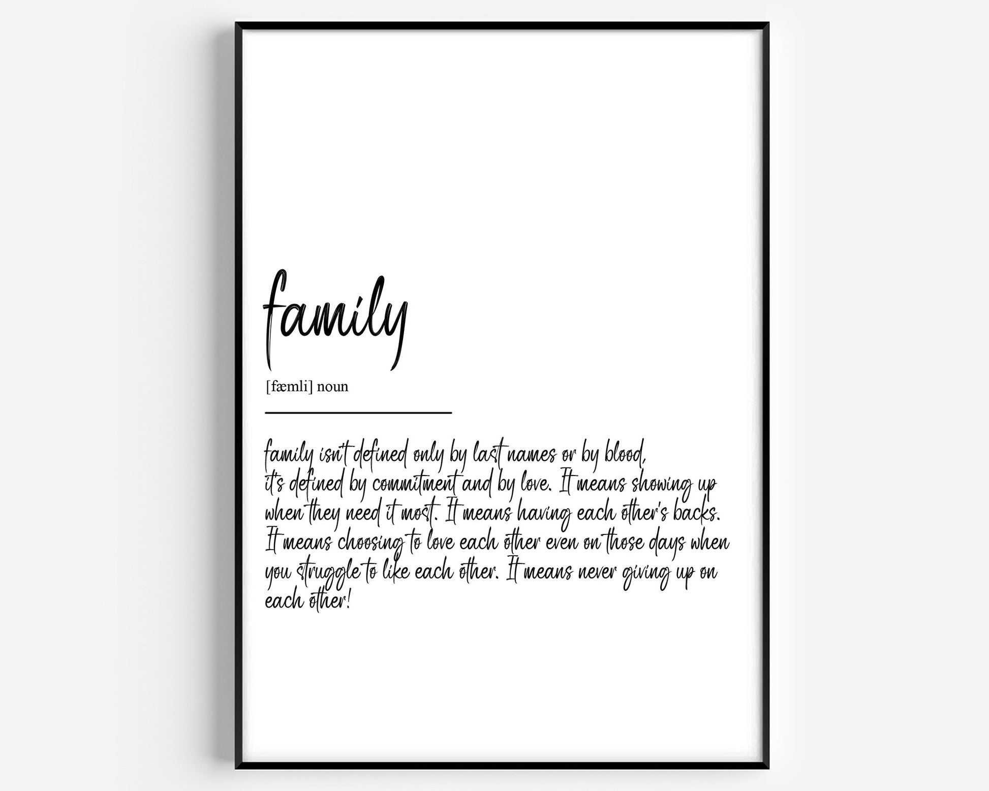 Family Definition Print V2 - Magic Posters