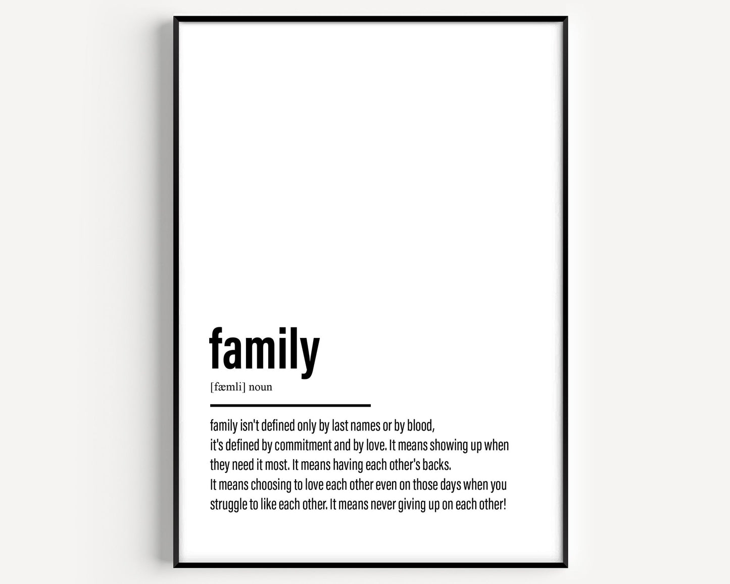 Family Definition Print V2 - Magic Posters