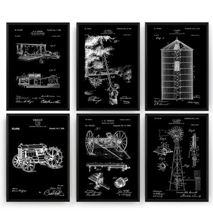 Farming Set Of 6 Patent Prints - Magic Posters