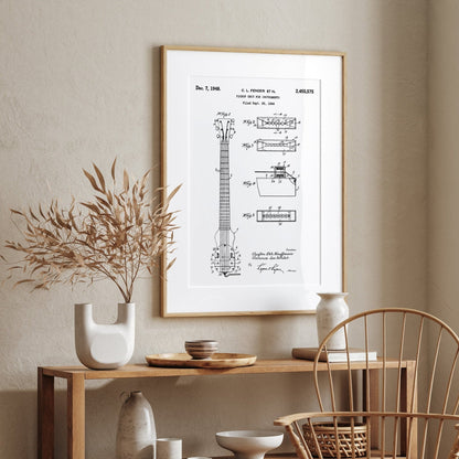 Fender Lap Steel Guitar 1948 Patent Print - Magic Posters